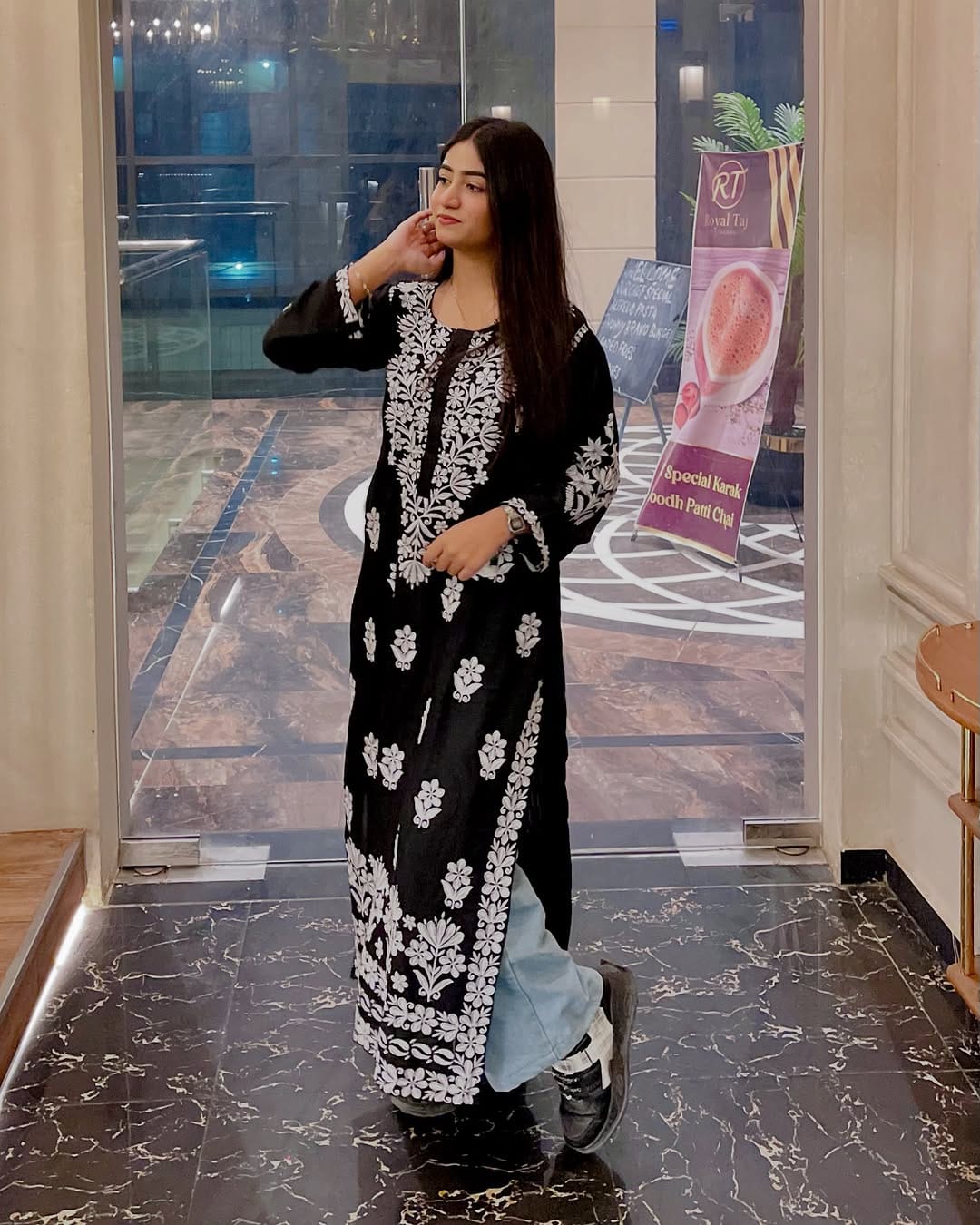 INDIAN FOGG EMBROIDED LONG SHIRT